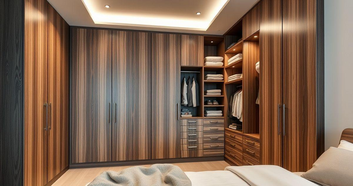 Armários planejados para quarto: otimização de espaço e estilo na decoração
