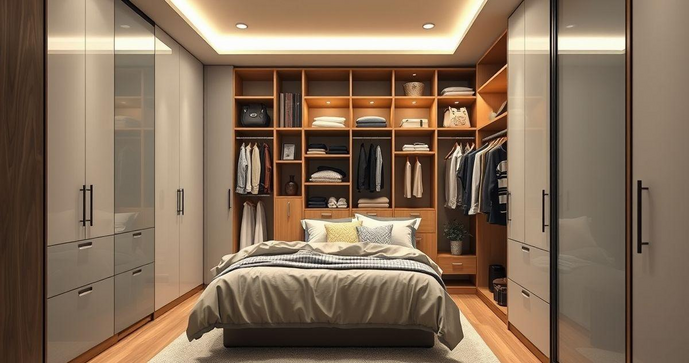 Como Escolher Armários Planejados para Quartos Pequenos de Casal e Maximize o Espaço