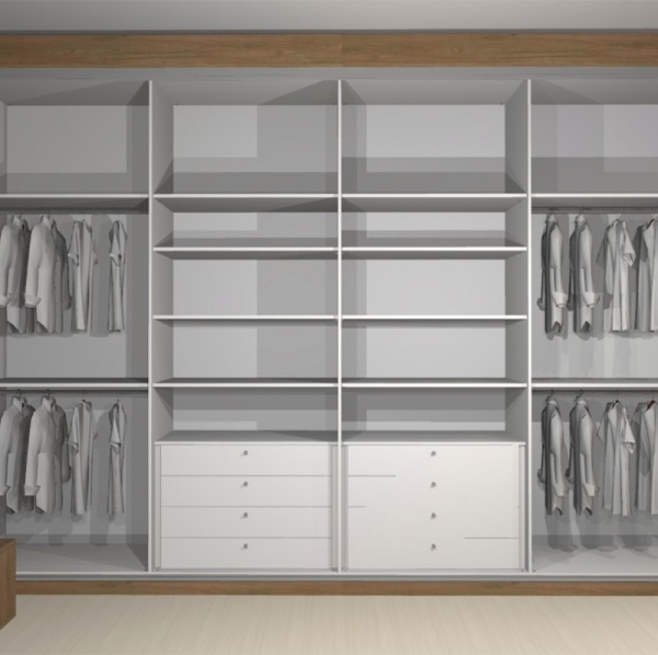Imagem ilustrativa de Quarto modulado closet casal